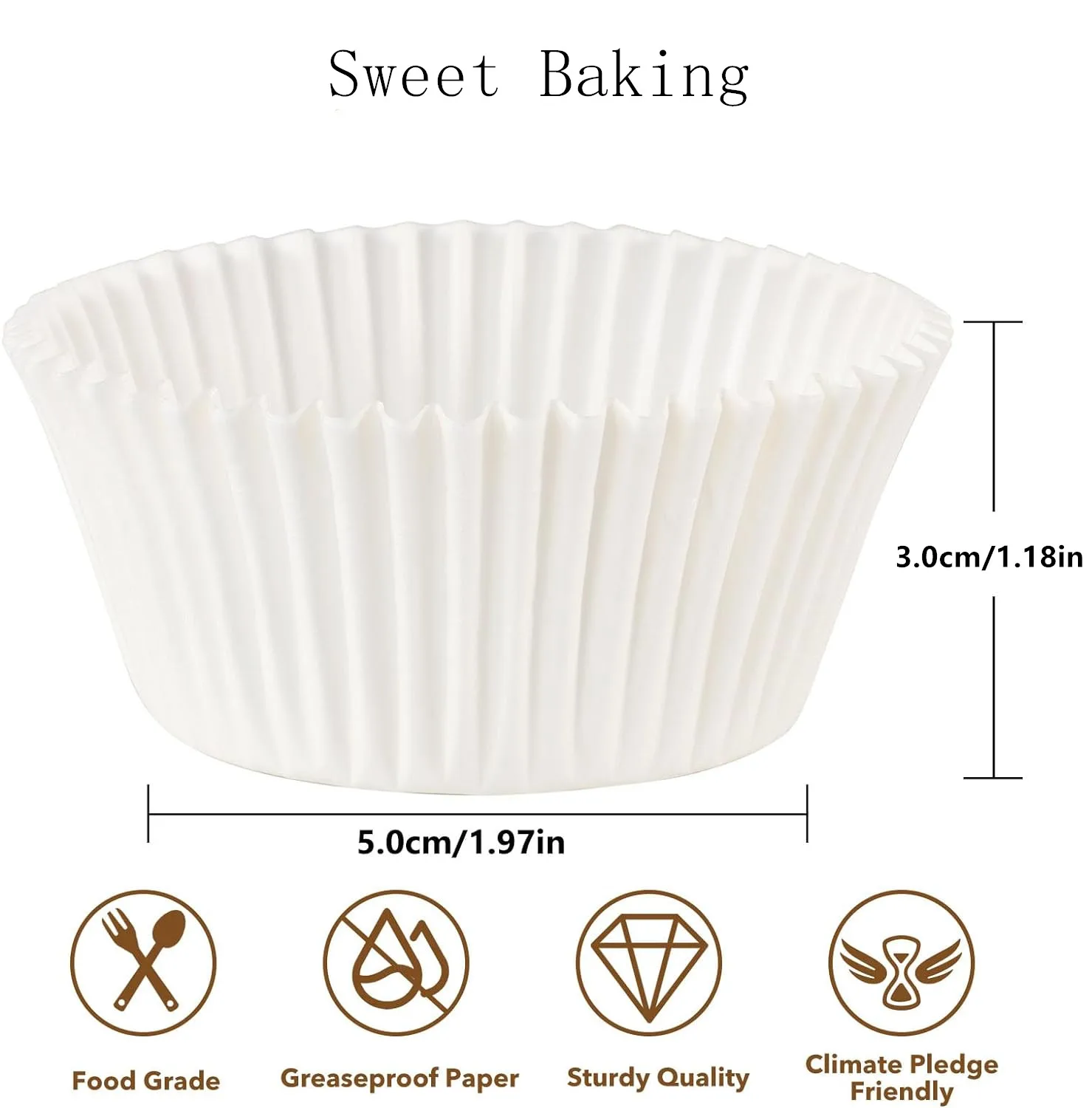 100/500/1000pcs Cup Cake Tools Food Grade Baking Mold Oil-proof Packaging Paper Cup Waffle Liner Paper Cups Stand Pastry Kitchen