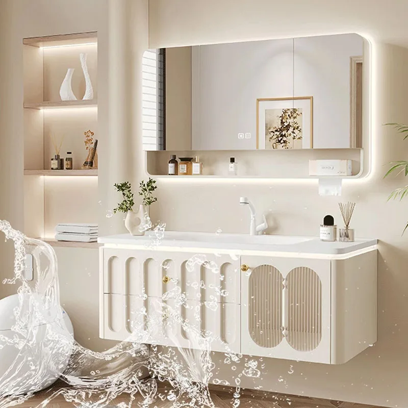 الصين الأبيض خزانة المرحاض النبات فوق الأدراج بالوعة الغرور مجوهرات الحديثة دولاب الأدوات العناية بالبشرة Gabinete الأثاث العصري #5