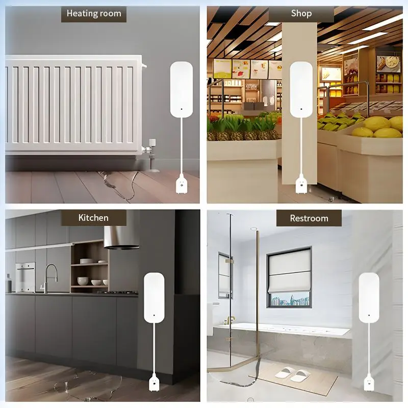 Tuya Zigbee Slimme Waterleksensor App Controle Wateroverloop Niveau Detector Smart Home Overstroming Lekkage Sensoren Hebben Zigbee Hub Nodig