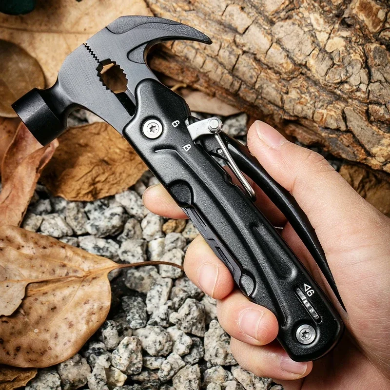 Multifunctional Jaw Claw Hammer Tool Car Life-saving Emergency Knife Plier Camping Equipment EDC Gear Hiking Accessory Outdoor