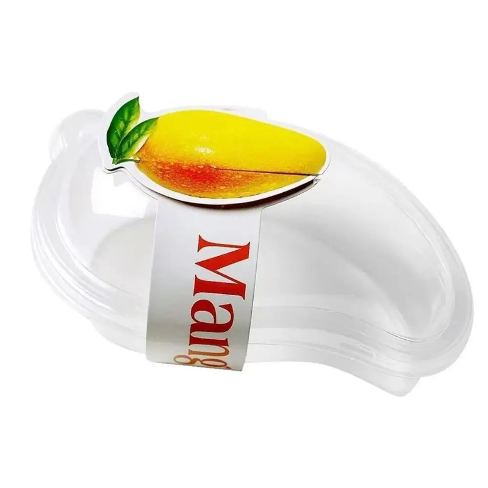 50pcs Transparent Mango Cake Box Baking Packaging Box Large Capacity Cupcake Plastic Box with Lid Mango Box