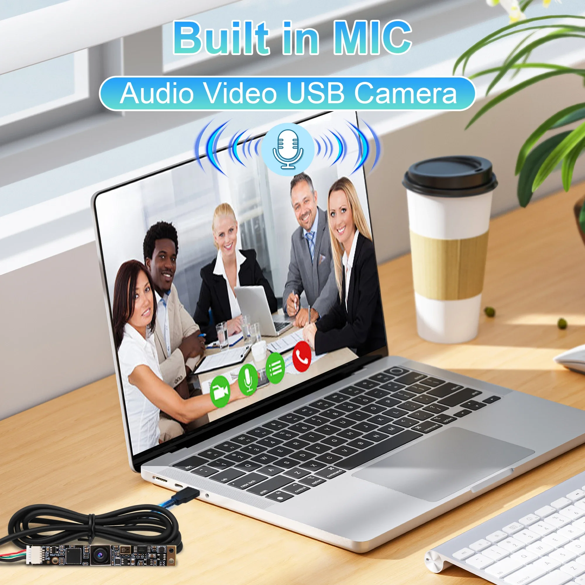 ELP 16MP Autofocus Camera Module Support Microphone No Distortion Wide Angle Mini Embedded Industrial Slim Board Module Camera