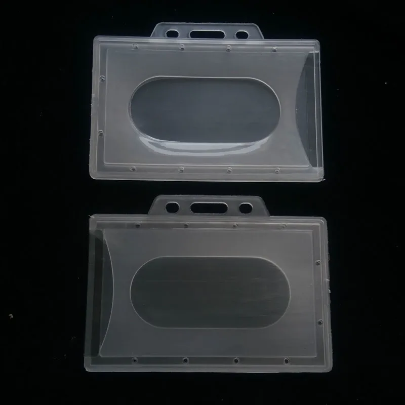 Damski Męski Prosty Przezroczysty Plastikowy Etui na Karty z PP Akrylowe Etui na Identyfikator Bankowy Karty Kredytowej Ochraniacz Akcesoria