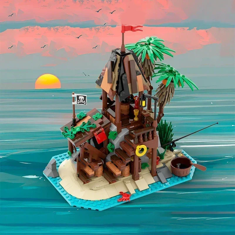 Pirate's Bay Moc Bouwstenen Pirate Treasure Island Skull Bay DIY Constructie Streetview Bricks Creatief speelgoed voor kinderen Cadeau