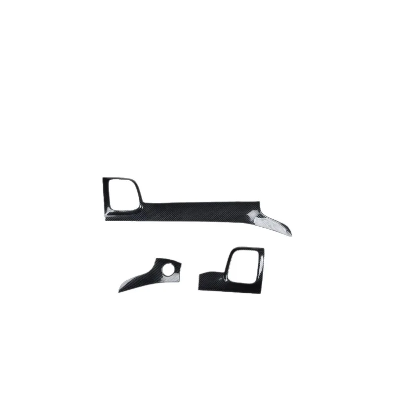Center console trim carbon fiber pattern instrument panel interior modification 3-piece set c