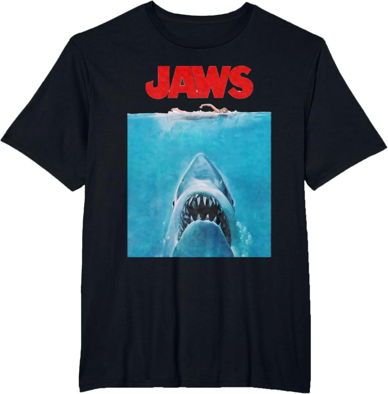 

Shark Movie Poster Graphic Printing Summer Luxury Brand Cotton Men's and Women's T-Shirt Short Sleeve Street Fashion Trend