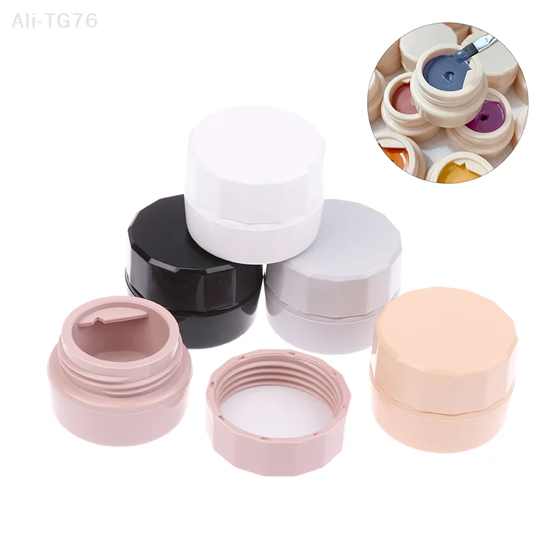 5g Empty Plastic Jar Nail Art Cosmetic Container Face Cream Pot Nail Gel Powder Box Makeup Lotion Trial Sample Packaging Tool