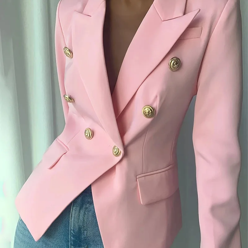 

2026 European and American Style Women's Double-breasted Blazer