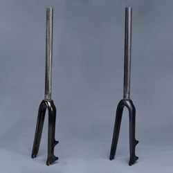 Bicycle Fork 3K Carbon Fiber Fork Folding BMX Kids' Bikes Fork For Wheel 14 16 18 20 22 Inch Axle Width 74/100mm Disc Brake