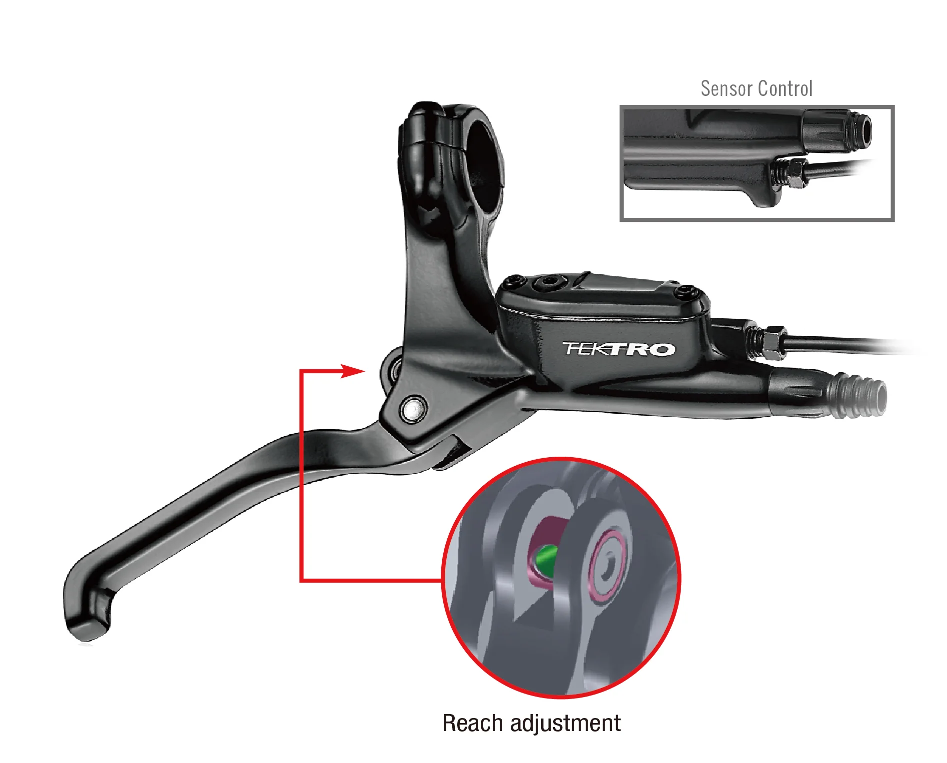 Ebike Disc Brake TEKTRO HD-E350 Hydraulic Disc Brake 1 Round Disc Brake With Cut-off Sensor