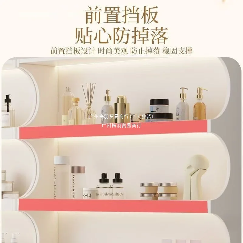 Cosmetics Display Cabinet Products Nail Art Cabinet Beauty Salon Shelf Display Skin Care Products Multi-layer Shelf Wood-based