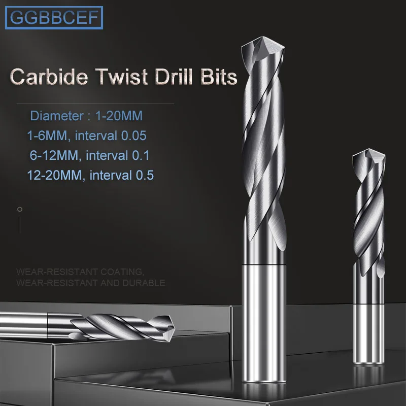 Carbide Drill Bits Hard Metal Drills Tungsten Steel Twist Drill Bit For Metalworking CNC Milling Cutter Drilling Tools 1mm-20mm