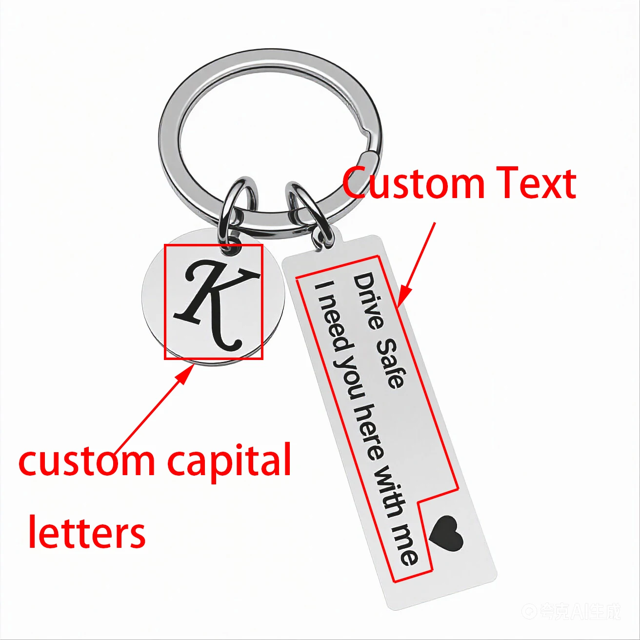 Custom Keychain Custom Name Text Customized Items Jewelry Stainless Steel Key Holder Accessories Personalized Father Day Gifts