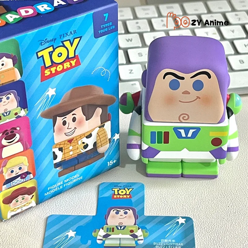 Disney Toy Story Pixar Power Square Series Mysterious Blind Box Trendy Toys Buzz Lightyear Doll Ornaments Holiday Gift