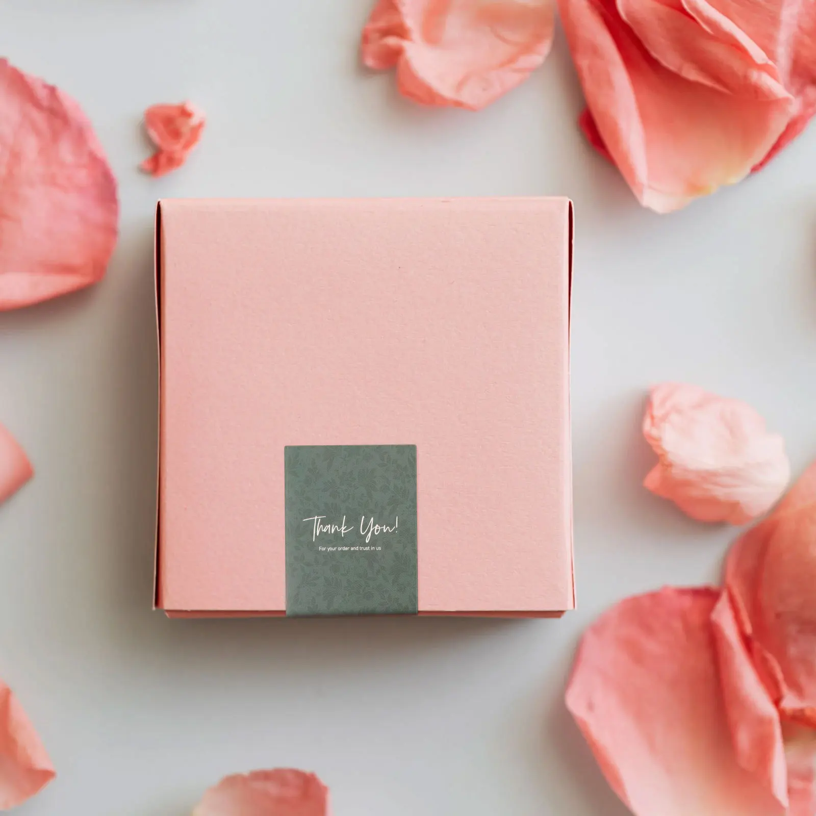 100Pcs Rectangular Sealing Stickers Self Adhesive Strong Adhesive Gift Box Stickers Packing Wrapping Box Labels