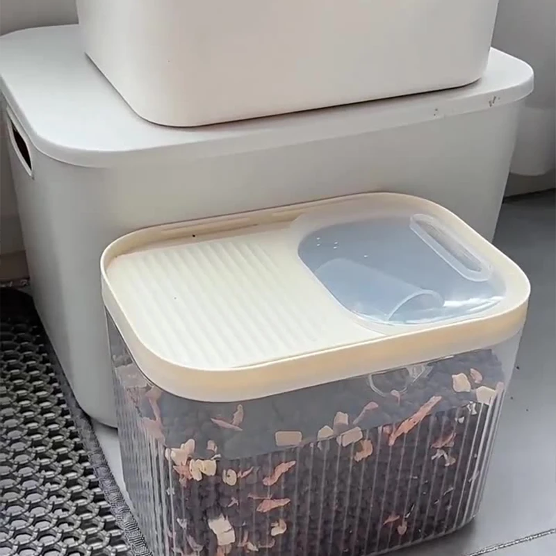 

Dog Food Storage Container With Airtight Lid 5/10l Large Capacity Moisture Proof Dog Cat Dry Food Bin For Pet Supply Storage
