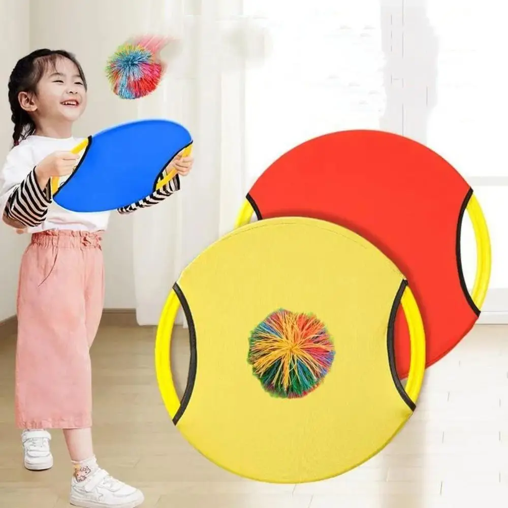 Parent-Unisex Interactive Throw Catching Ball Elastic Plate Ball Racket Catch Ball Game Set Training Easy Apply Throw Catch