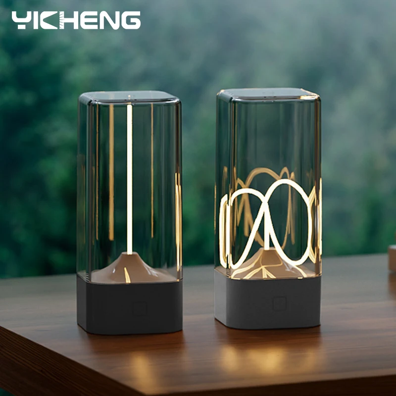Multi Functional Magnetic Creative Night Light Rechargeable Ambient Table Lamp Touch Desk Lamp Creative Gift Room Decoration Bar