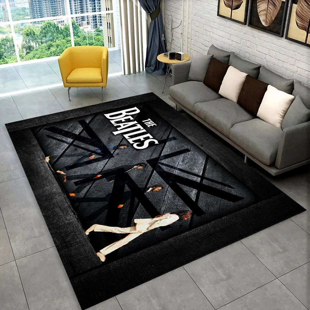 

3D The B-Beatles Rock Band Star Carpet Rug for Bedroom Living Room Sofa Home Doormat Home Decor,Area Rug Non-slip Floor Mat Gift