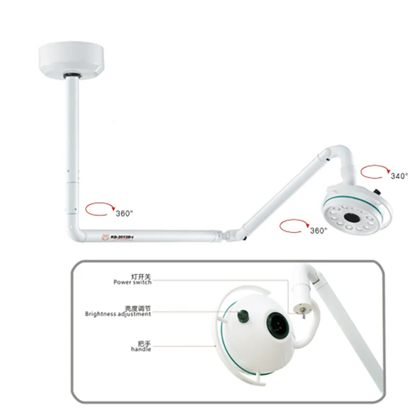 Medical Equipment Surgery Light LED Light Ceiling-mounted Shadowless Dental LED Operating Lamp Examination Light