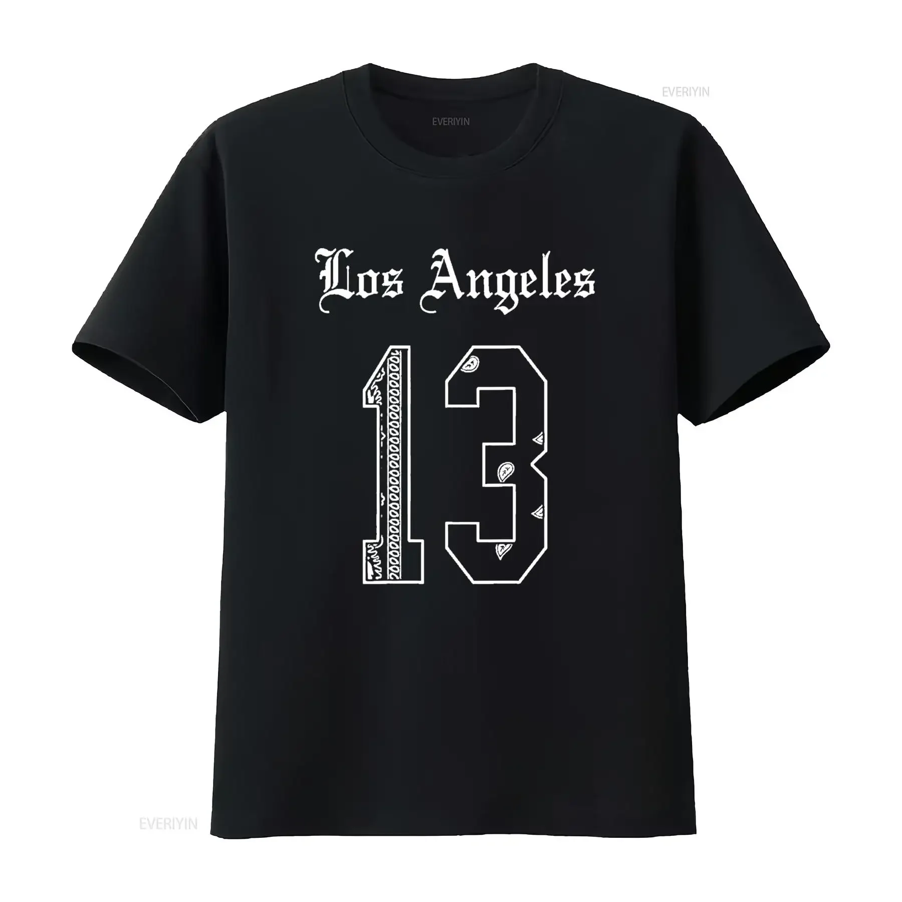 

Los Angeles 13 black rag bandana sur Men s CaliDesign BACK T Shirt vintage Washed Casual designer clothes Unisex fashion Soft