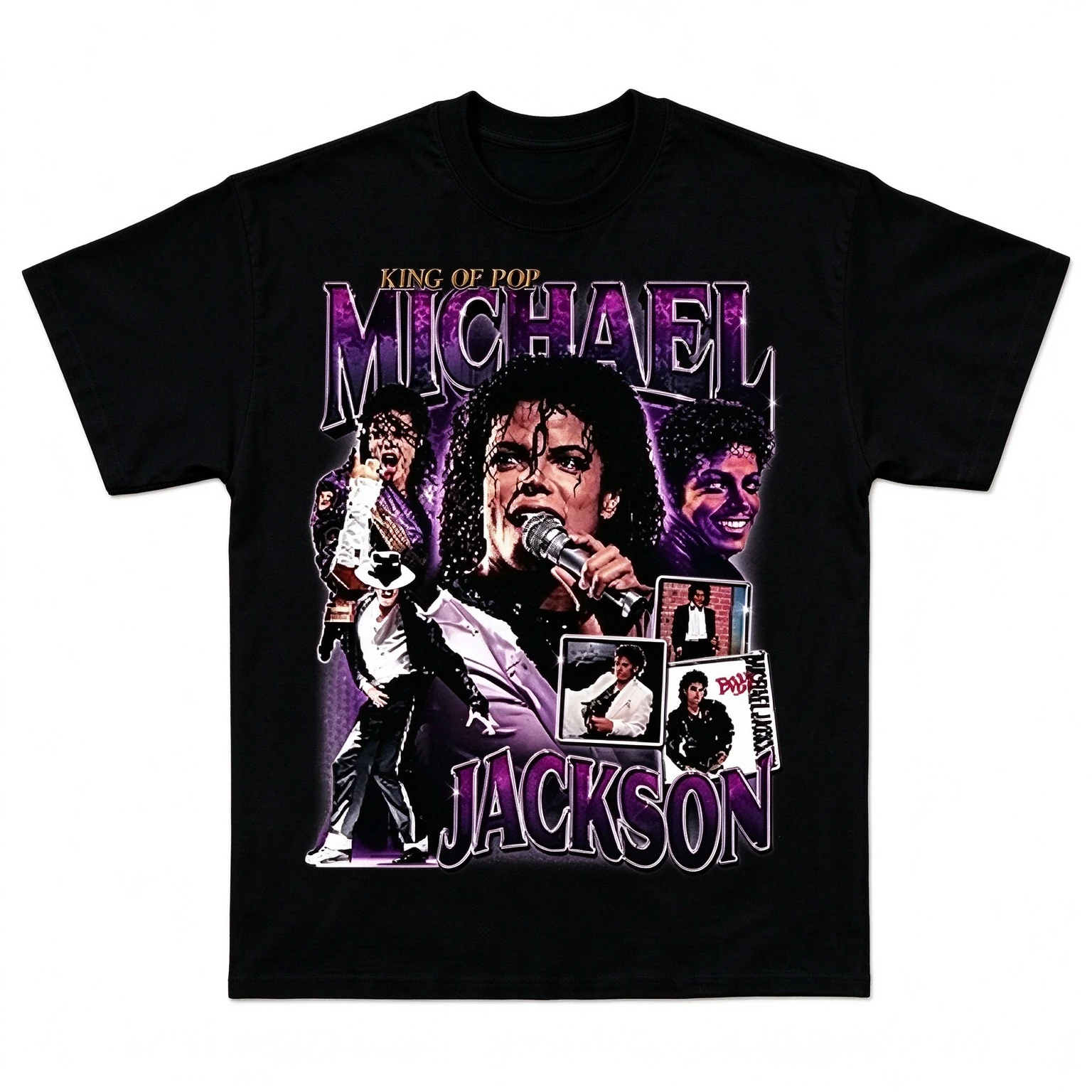 2026 New Michael Jackson Family Matching Oversized Unisex Streetwear TShirt Vintage Pop Star Portrait Print Short Sleeve Tees