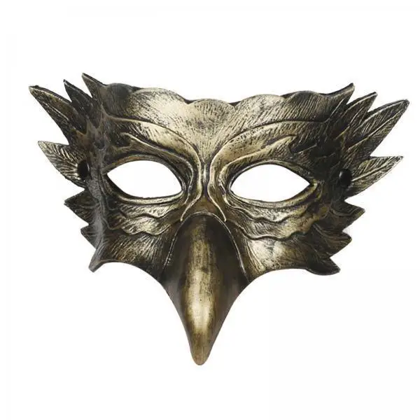 Festival Ball Masquerade Face Cover PU Leather Half Mask Realistic Eagle Look for Costume Pretend Play