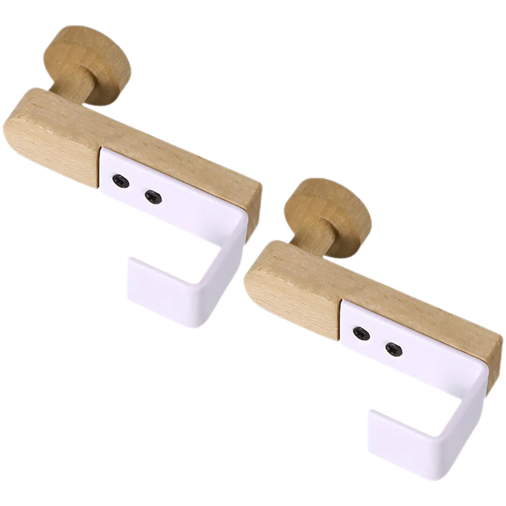2 Pcs Coat Hooks Over Door Towel Holder Punch Free over The Organizer Clothes Japanese-style Iron for Towels