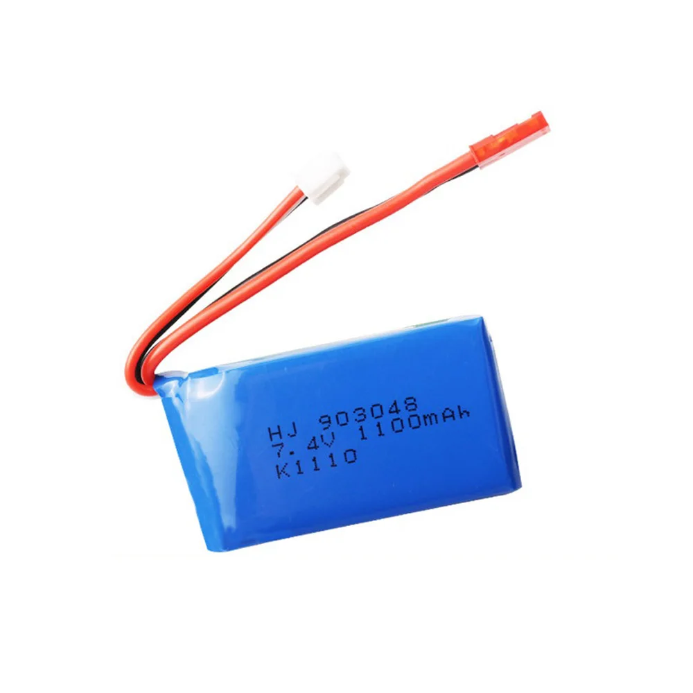 Batteria 7.4V 1100mAh per WLtoys A949 A959 A969 A979 k929 WLtoys V353 aereo batteria Li-Po telecomando auto 903048 JST PLUG