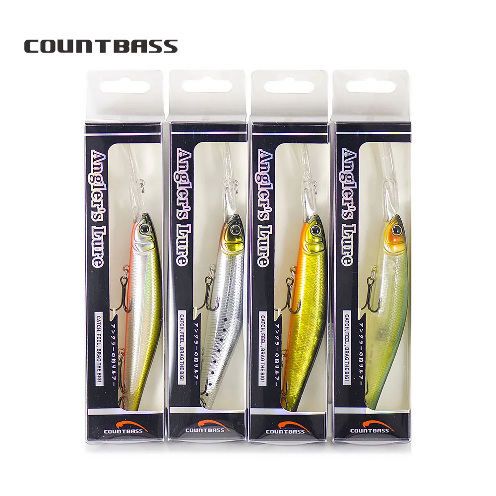 COUNTBASS Langsam schwimmender Wobbler 115 mm 4-1/2 Zoll 20 g 3/4 oz. Dive 4m 13ft Minnow Jerk Your Baits Angelköder – Detail 23