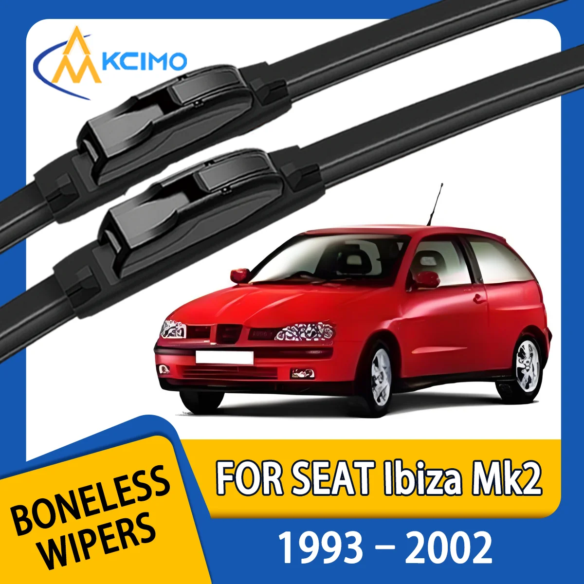 

KCIMO 2PCS New Wiper Blades for SEAT Ibiza Mk2 6K 1993-2002 Volkswagen Polo Playa (South Africa) Front Windshield Window Brush
