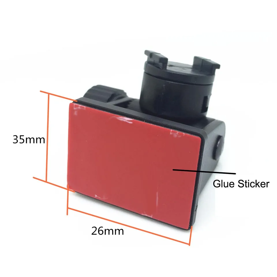 Mini Concave Type 360 Degrees Adjustable ABS Adhesive Holder Mount for GPS Car DVR Driving Recorder Electronic Dog Radar Bracket