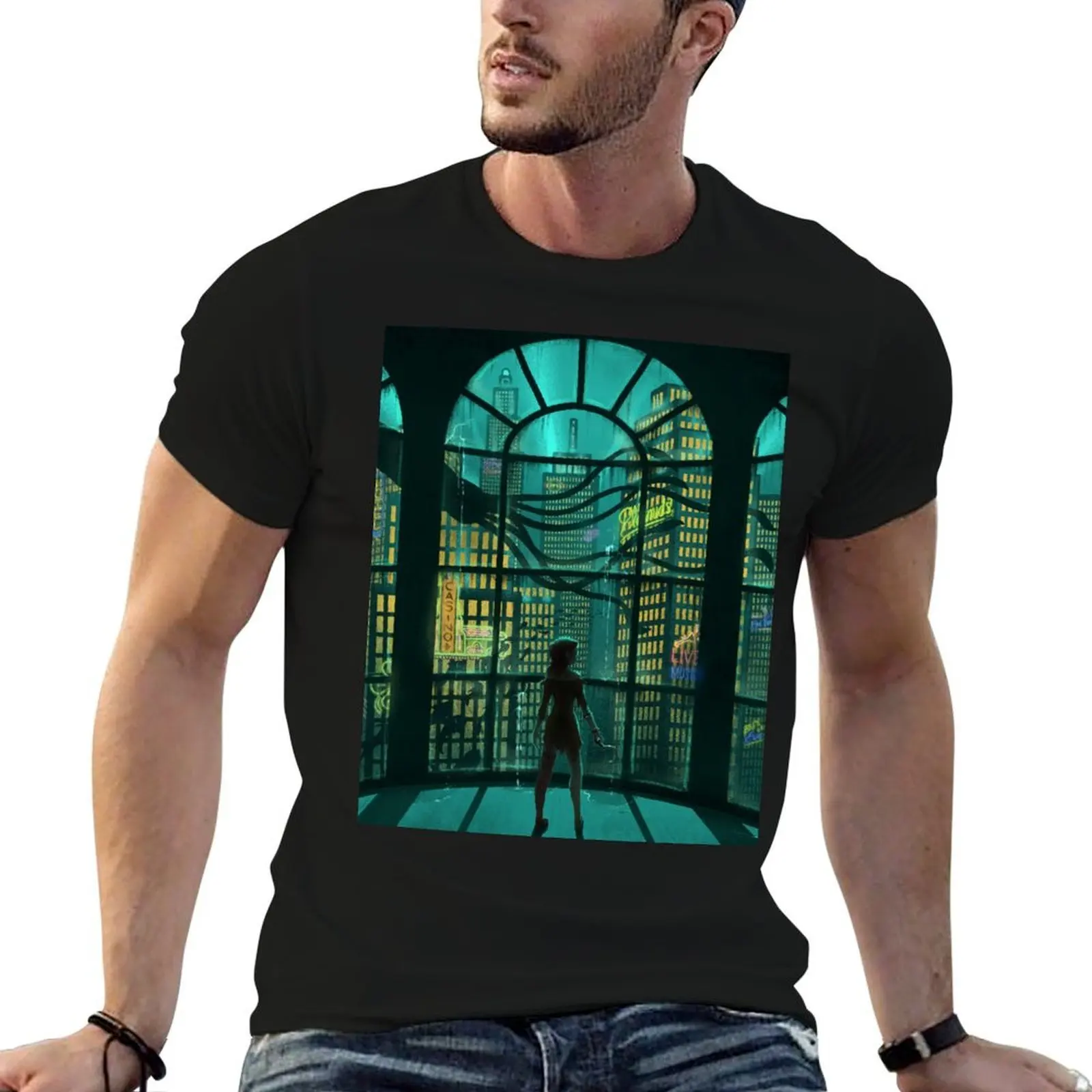 T-shirt View of Rapture, T-shirt décontracté d'été à coupe ample