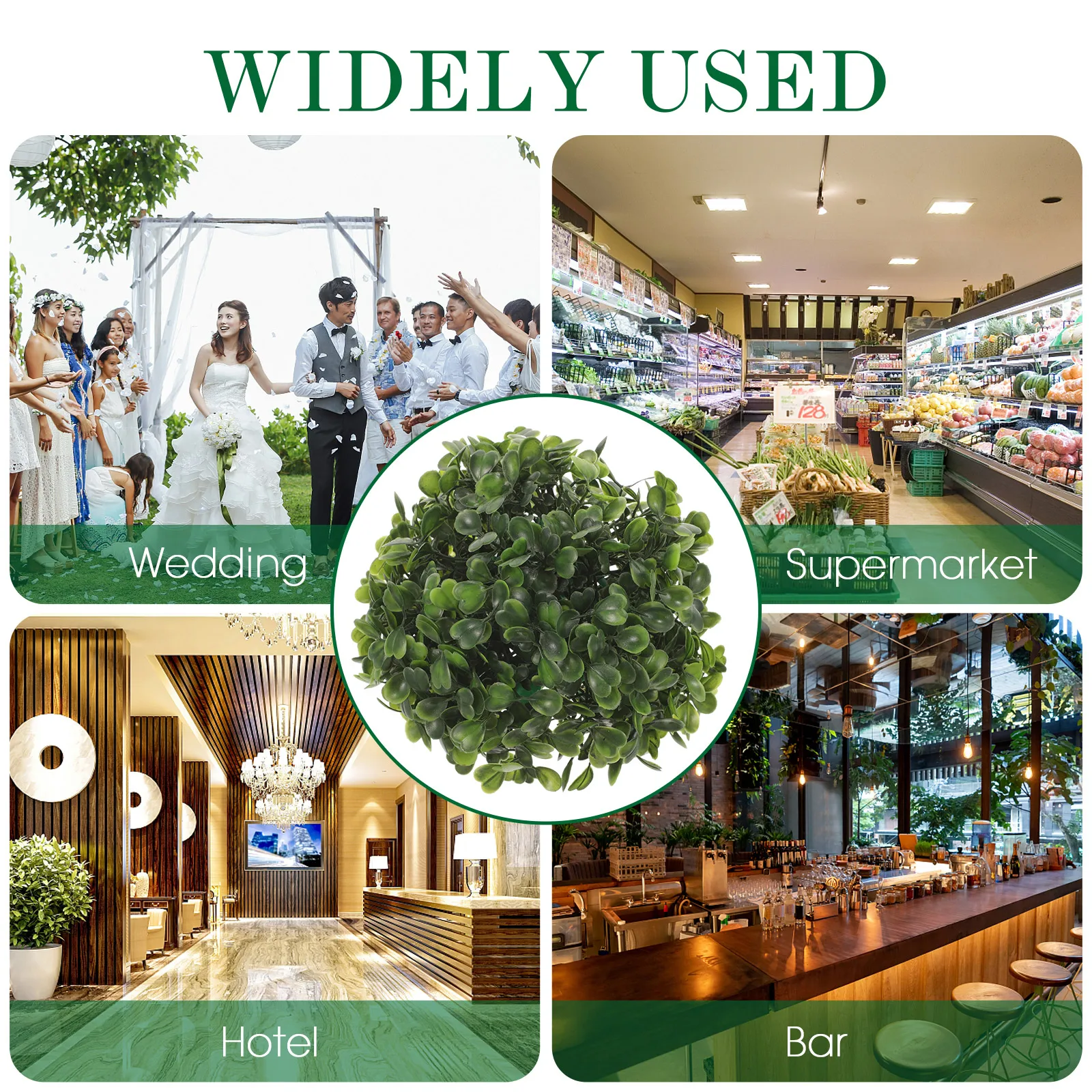 

8 Pcs Artificial Grass Balls Lightweight Indoor Outdoor Wedding Party Banquet Plant Ball Ornament Fake Hanging Decor
