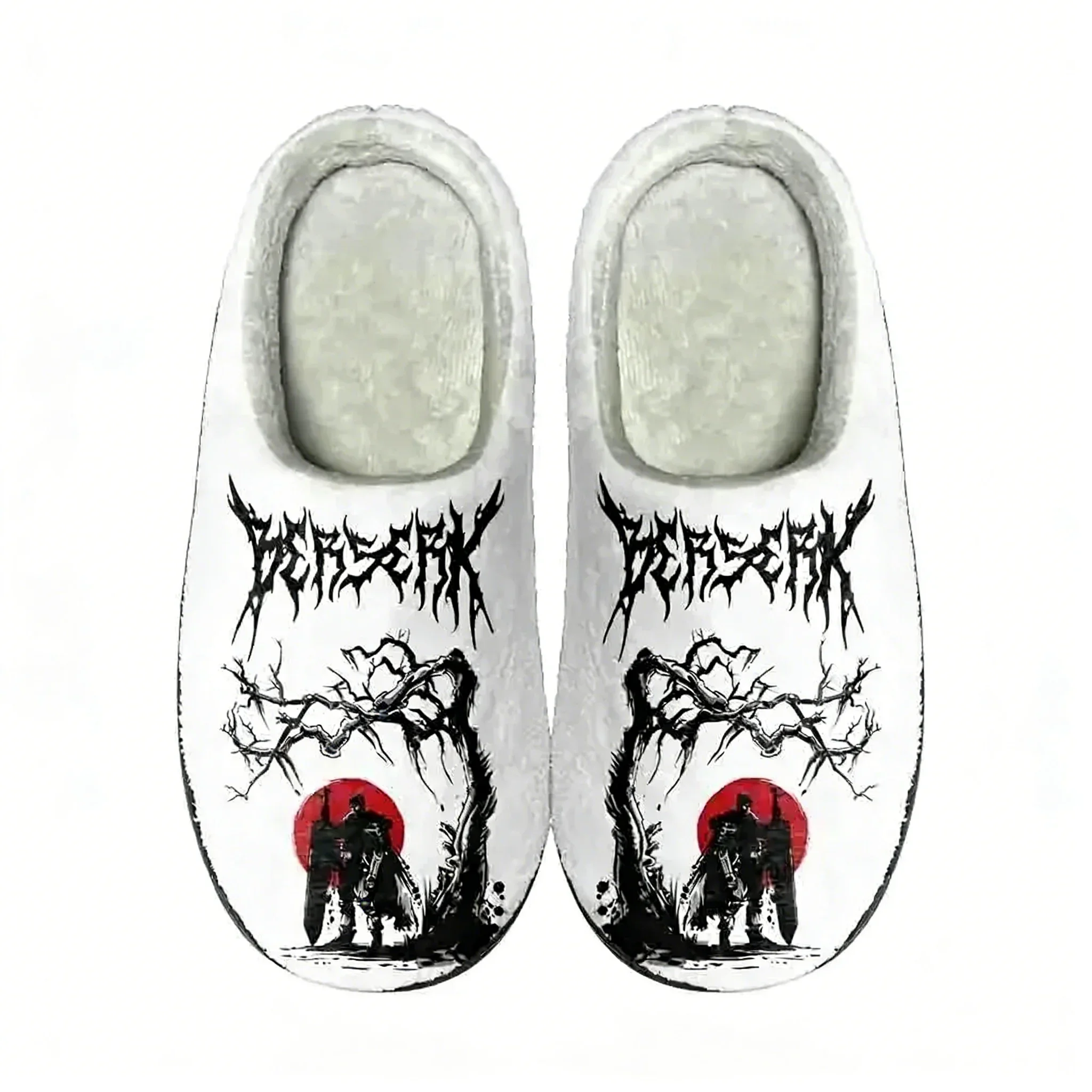 Pantuflas personalizadas de algodón Berserk Guts para el hogar, pantuflas térmicas de alta calidad para hombres, mujeres y adolescentes, pantuflas de felpa a la moda, informales, para mantener el calor