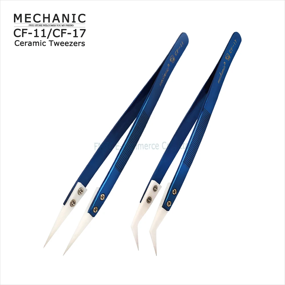 

Ceramic Tweezers MECHANIC CF-11 CF-17 Flying Wire Tweezers High Precision Insulation High Temperature For Fly Line Repair Tool