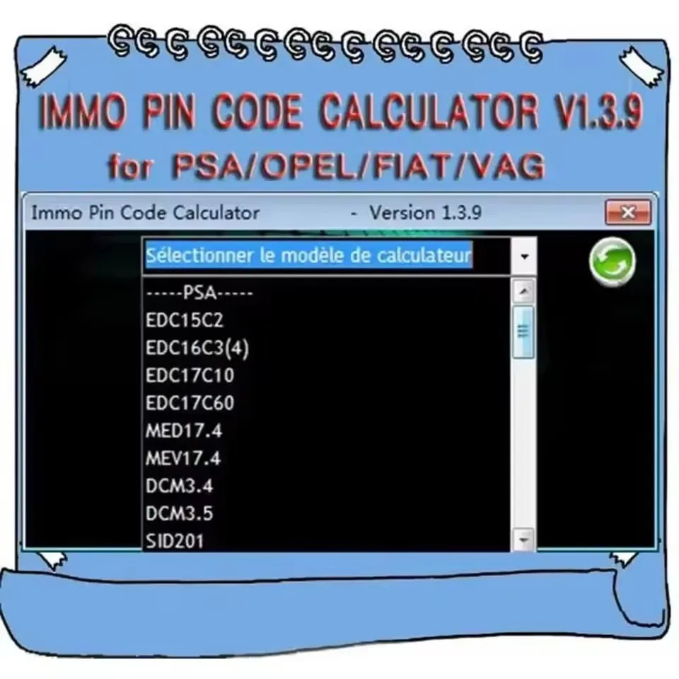 Najlepsza Cena calculator kodów PIN IMMO V1.3.9 dekoduje kod PIN na mnogw ECU PSA za sihl dumpa dla Psa أوبل dla automów F