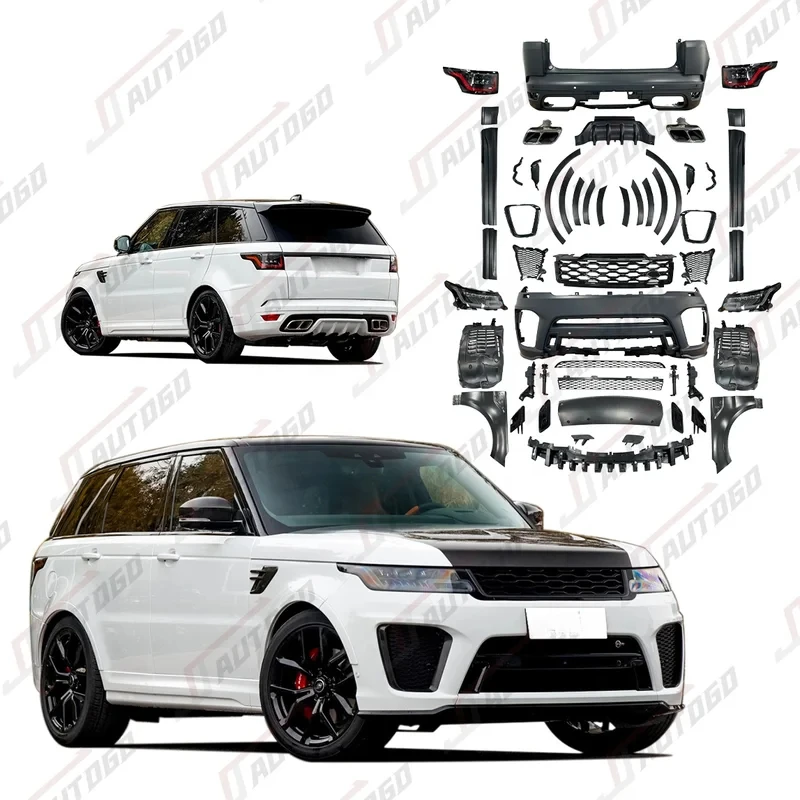 Auto Modification Conversion Body Kit for Range Rover Sport 2014-2017 Upgr to 2020 SVR Style Bumper Assemb with Fender Lamp