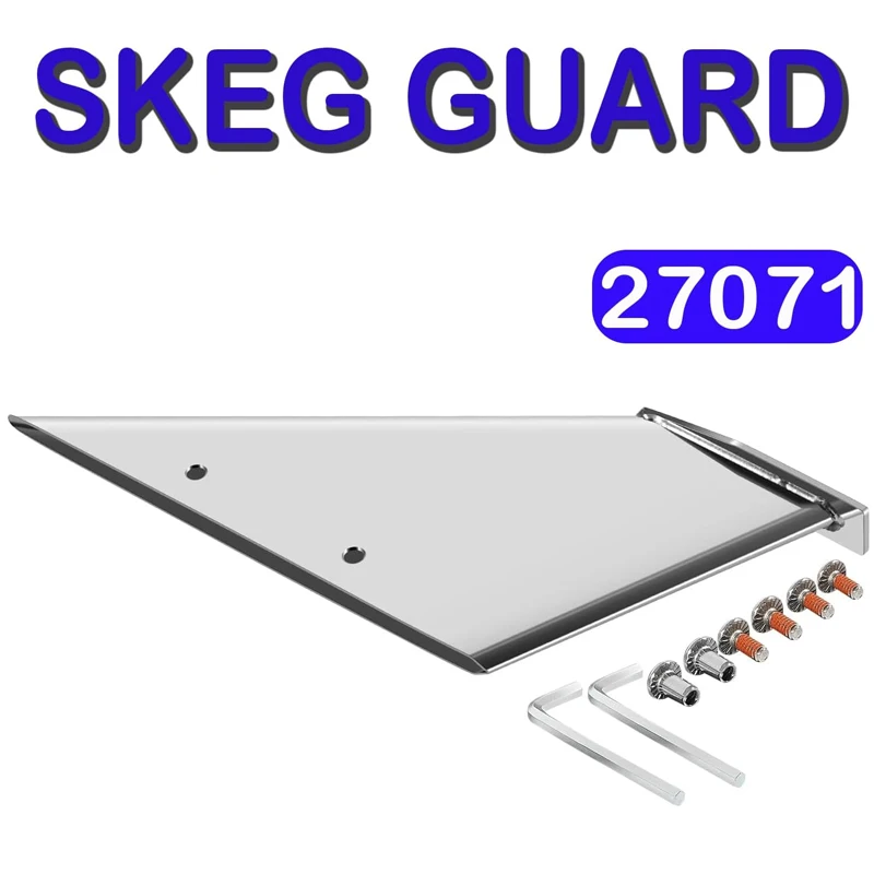 Skeg Guard Safe-Skeg Protector Kit #27071 Marine-Grade Stainless Steel Replacement for Mercury, Force, Honda, Nissan/Tohatsu