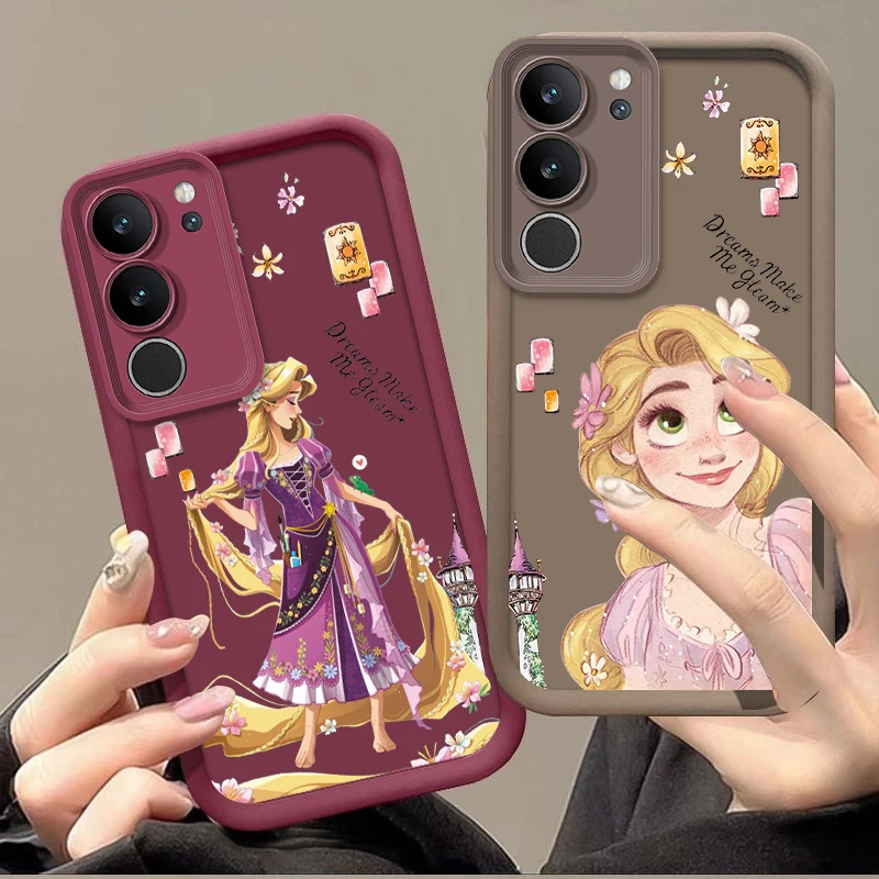 Princess Tangled Rapunzel For Samsung Galaxy S24 S23 S22 S21 S20 FE Ultra Plus S10 Lite 5G Eye Ladder Phone Case