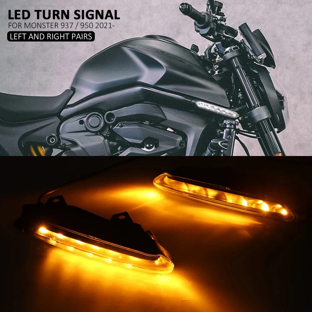 

New 2021 2022 2023 LED Turn Signals Light Flasher Lamp Indicator Motorcycle Accessories For DUCATI Monster 937 MONSTER 950