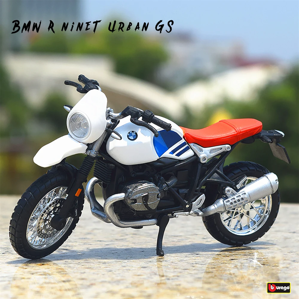 Bburago 1:18 New Style BMW R nineT Urban GS Original Authorized Simulation Alloy Motorcycle Model Toy Car collection toys Boy