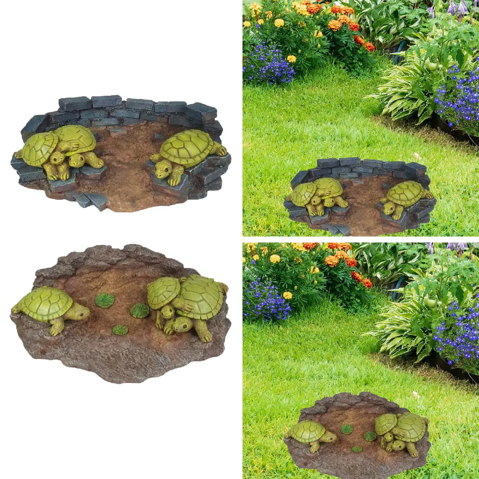 Turtle Splash Block Decorative Tortoise Statue Figurine Gutter Downspout