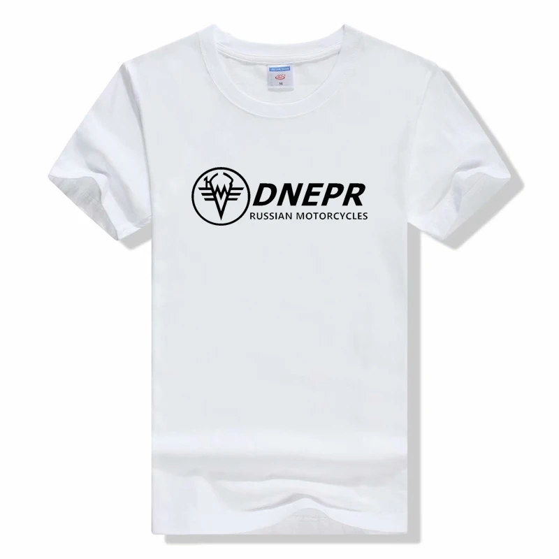 Russian Motorcycles Dnepr T Shirt Men cool Summer Short Sleeve Cotton Dnepr T-shirts Tops Mans pop Fashion Tshirt