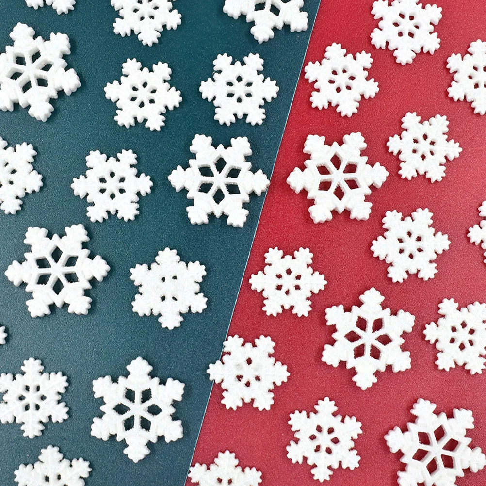 

40Pcs Simulation Snowflake Charms DIY Craft Ornament Phone Case Decoration Resin Snowflake Applique Home Accessory Gift Idea