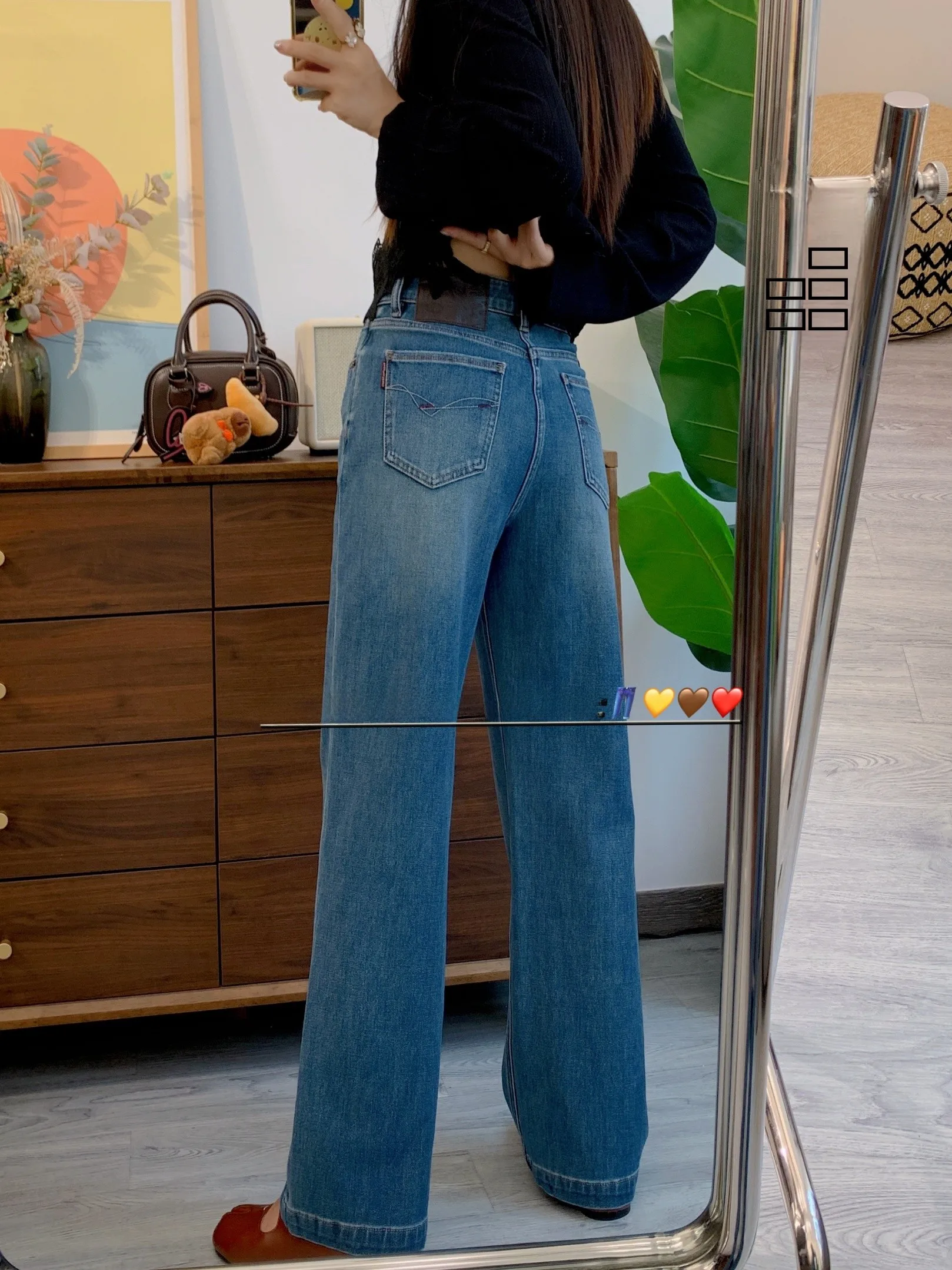 

Женские джинсы с высокой талией, прямые, повседневные, из хлопка, эластичные, широкие, облегающие, в пол, осенняя новинка