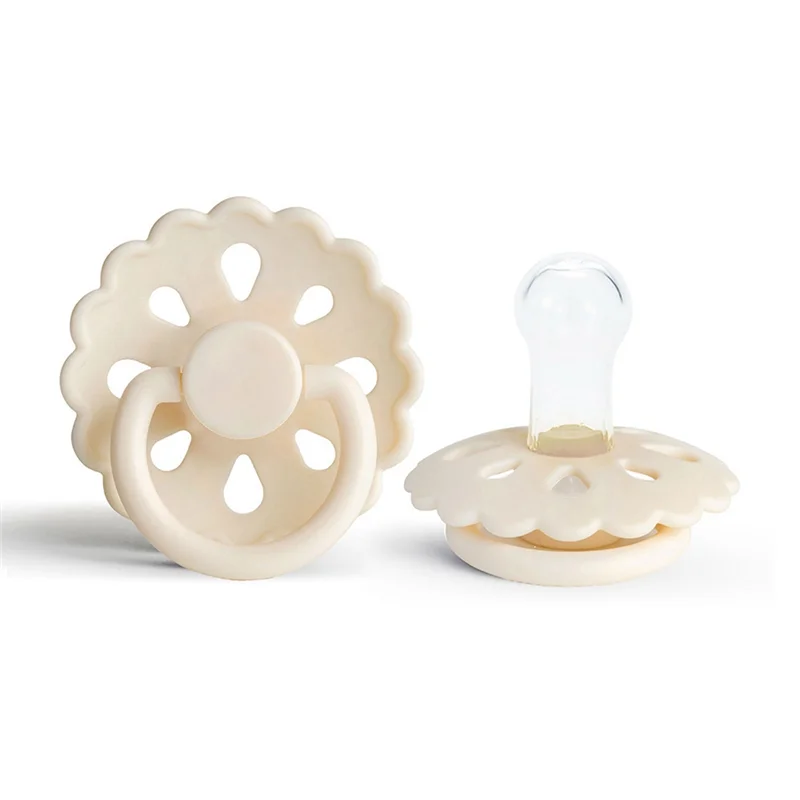 A30F-الطفل المطاط الطبيعي (6-18) زهرة فائقة النعومة من اللاتكس الطبيعي تقليد حليب الثدي النوم حديثي الولادة