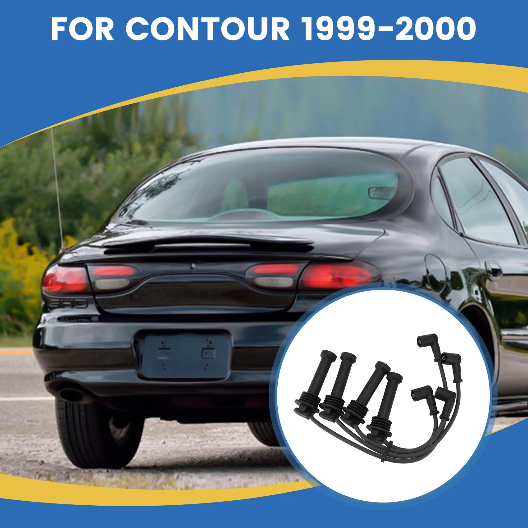 

A80X-Car Igntion Spark Plug Wire Set XS2Z12259AA For Ford Contour 1999-2000 Focus 2000-2007 Escape 2001-2004