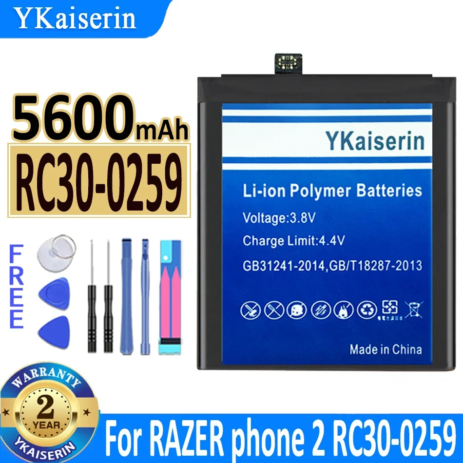 

5600mAh YKaiserin Battery RC30-0259 for RAZER Phone 2 Phone2 1ICP4/69/81 Replacement Batteria