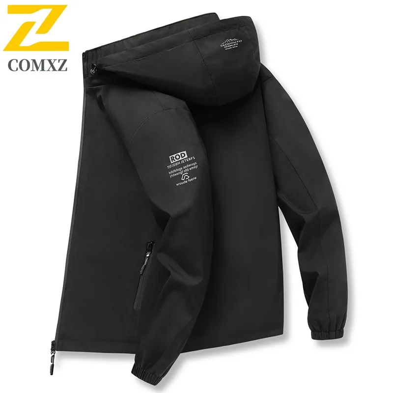 

Мужская водонепроницаемая ветрозащитная куртка с капюшоном, спецодежда для рыбалки, уличное пальто из софтшелла, тактическая походная весенне-осенняя универсальная парка